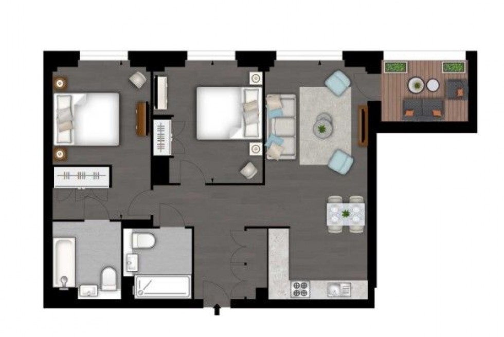 Floorplan for Thornes House,  Charles Clowes Walk, London