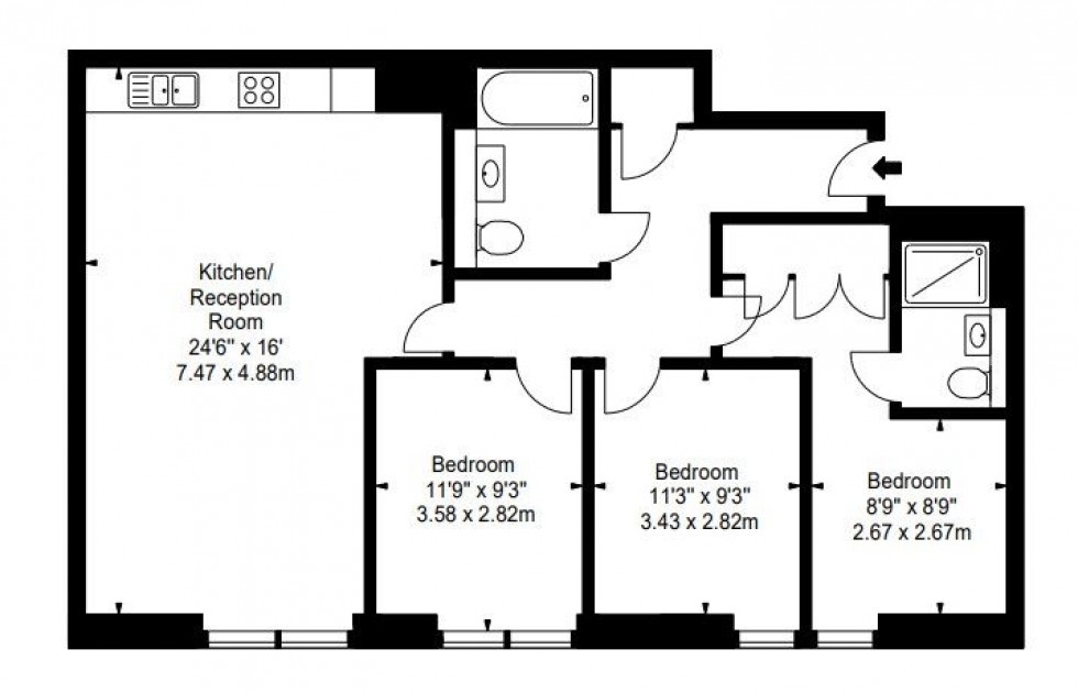 Floorplan for Merchant Square East, London