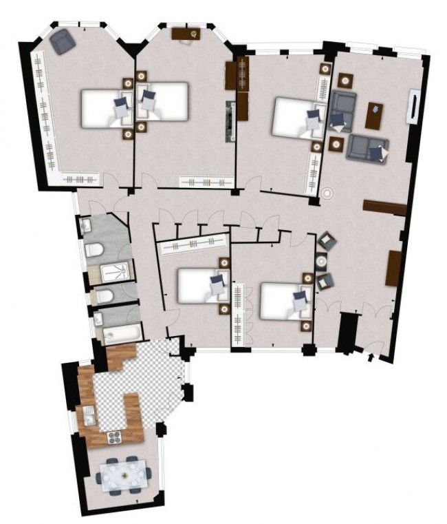 Floorplan for Strathmore Court,  Park Road, London