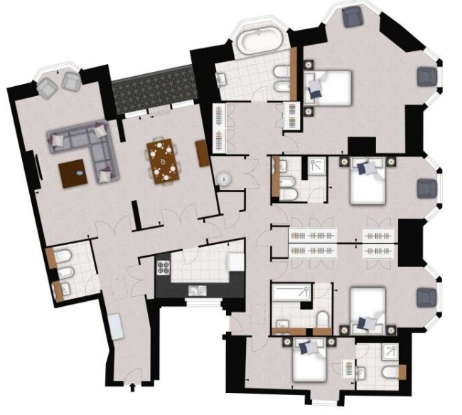 Floorplan for Strathmore Court,  Park Road, London
