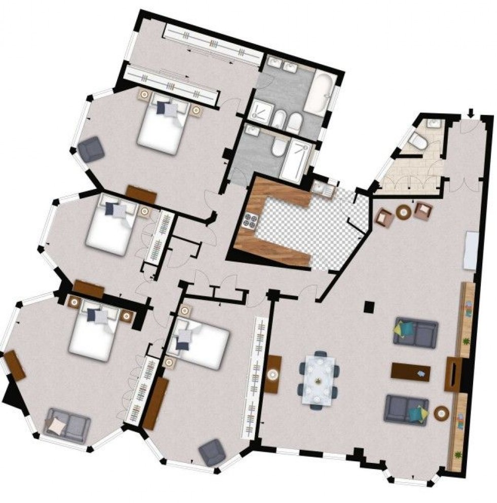 Floorplan for Strathmore Court,  Park Road, London