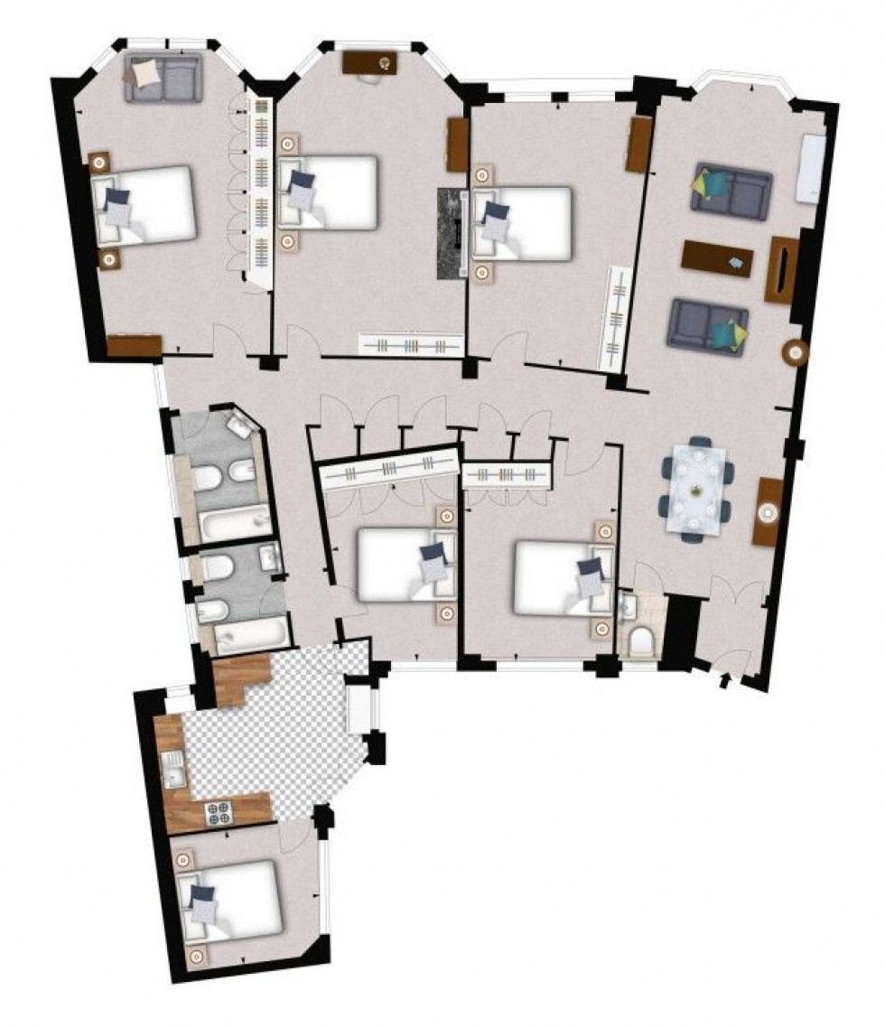Floorplan for Strathmore Court,  Park Road, London