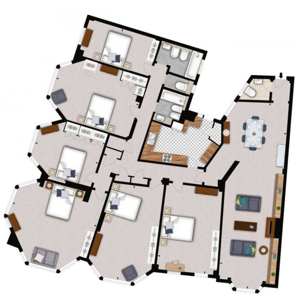Floorplan for Strathmore Court,  Park Road, London
