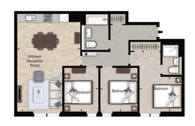 Floorplan for Merchant Square East, London