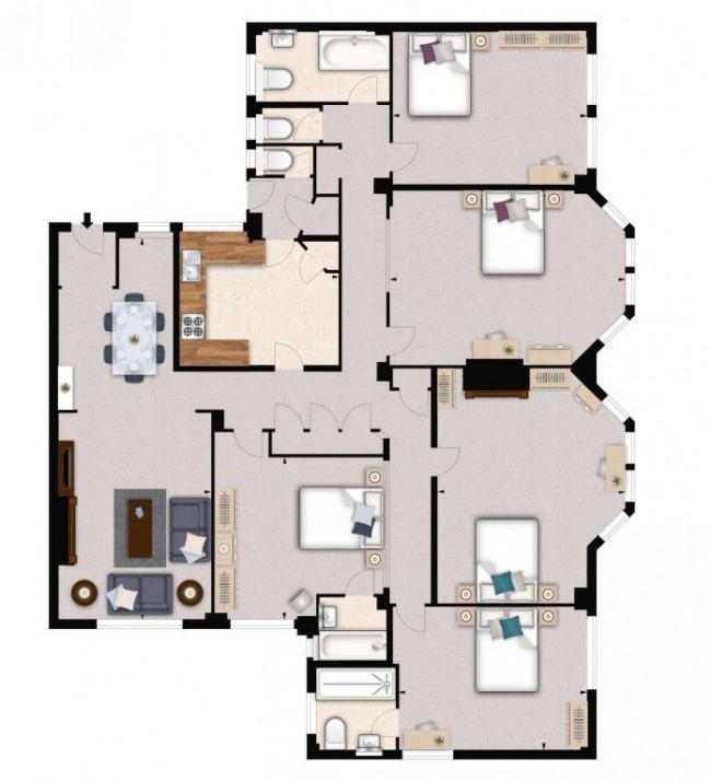 Floorplan for Strathmore Court,  Park Road, London