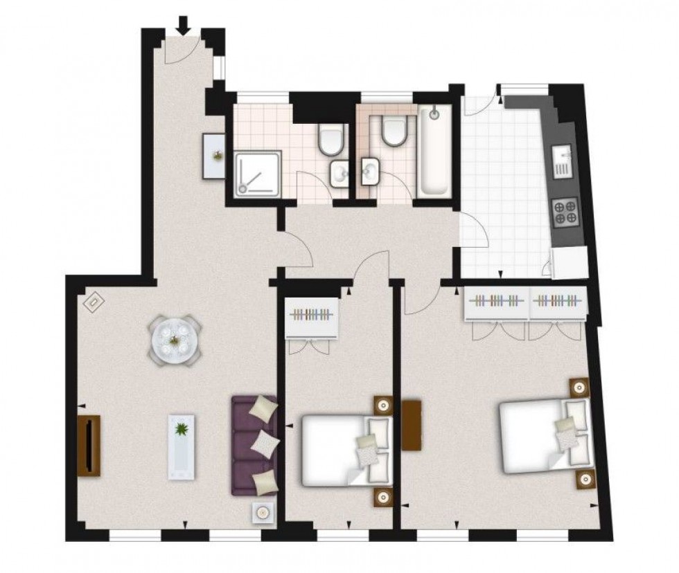 Floorplan for Pelham Court,  Fulham Road, London