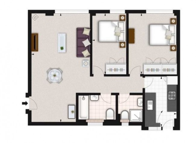 Floorplan for Pelham Court,  Fulham Road, London
