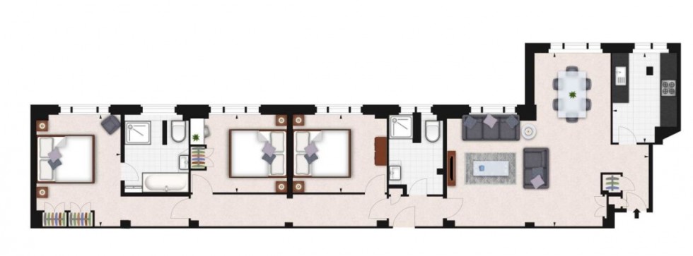 Floorplan for Hill Street, London