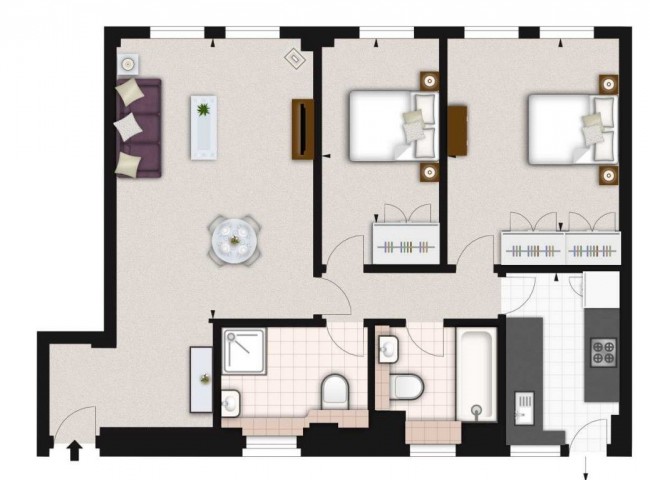 Floorplan for Pelham Court,  Fulham Road, London