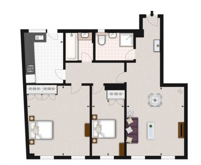 Floorplan for Pelham Court,  Fulham Road, London