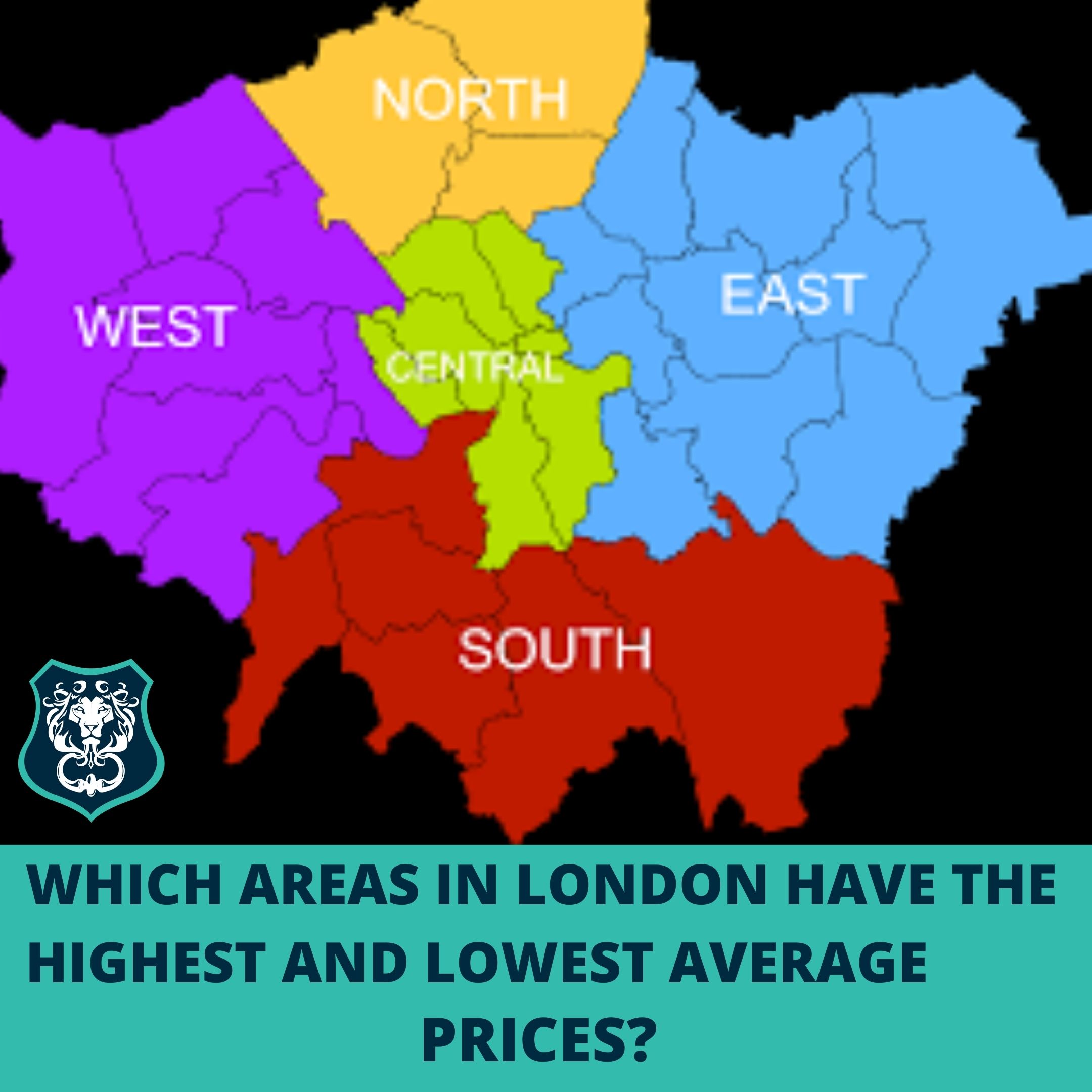 WHICH AREAS IN LONDON HAVE THE HIGHEST AND LOWEST AVERAGE PRICES?